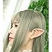 Secaden Cosplay Fairy Pixie Elf Ears Soft Pointed Ears Tips Anime Party Dress Up Costume Accessories (Medium Style)