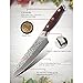 WALLOP Santoku Knife - Japanese AUS-10 Core 67 Layers Damascus High Carbon Stainless Steel Kitchen Knife with Hammered Pattern Blade & Non-slip Ergonomic G10 Handle with Knife Sheath - 7''