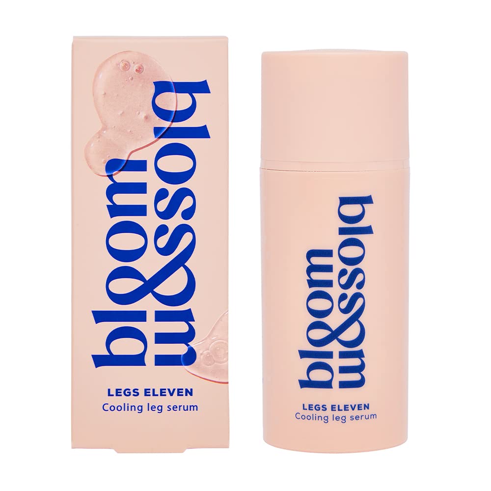 Bloom and Blossom | Legs Eleven Cooling Leg Serum, Soothes Swollen Ankles & Legs, Fast-Absorbing Cooling Gel for Legs, Aloe Vera Juice, Peppermint Oil, Algin, 100ml