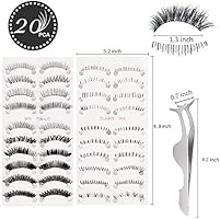 Teenitor Anime Eyelashes 20 Pair 20 Desgin Japanese Cosplay Eyelash Fake False Upper Lower Eyelash Lower Lashes False Eyelashes With Eyelashes Applicator Tool 10 Pair Upper 10 Pair Lower Amazon Sg Beauty