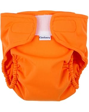 All-in-One Reusable Diaper with Insert Starter Set, Orange, Medium