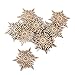 rosenice 10pcs Wooden Snowflake Pendant Christmas Decoration Embellishments with String