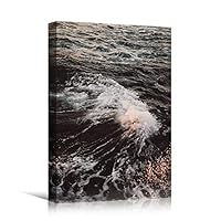 Canvas Wall Art Wind Wave Beach Beach Blue Coastal Cool Photography Relax/Calm - 12x18 inches
