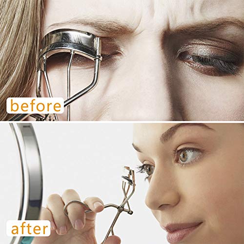 Bkpearl 72 Piece Eyelash Curler Pads, Silicone Curler Refill Pads Replacement Pads with Clear Storage Box for Universal Eyelash Curler