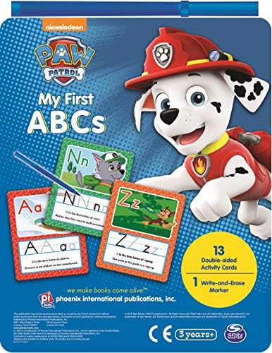 PAW Patrol My First ABCs 13 Activity Cards and Write-and-Erase Marker