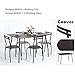 Coavas 5pcs Dining Table Set Kitchen Rectangle Dining Table with 4 Round Dining Chair Dinning Set