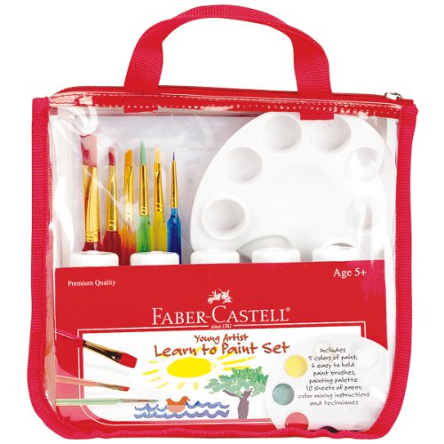 Faber Castell Young Artist Learn to Paint Set - Washable Paint Set for Kids