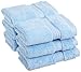 Superior Egyptian Cotton Pile Face Towel/Washcloth Set of 6, Ultra Soft Luxury Towels, Thick Plush Essentials, Absorbent Heavyweight, Guest Bath, Hotel, Spa, Home Bathroom, Shower Basics, Light Blue