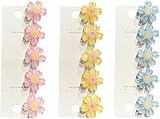 LizCeyMD 15 Pcs Mini Cherry Blossom Flower Hair Claw Clips Women Girls Petal view 1