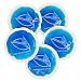 NatraCure 4" Circle Gel Ice Packs - 5 Pack Blue (Reusable Round Gel Cold Packs for Kids Injuries, Breastfeeding, Wisdom Teeth, First aid, Headaches, Sinus and Pain Relief, Tired Eyes, Arthritis) primary