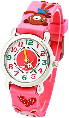 RUIWATCHWORLD Analog Watch Silicone Materials Band Gift for Little Girls Boy Kids Children
