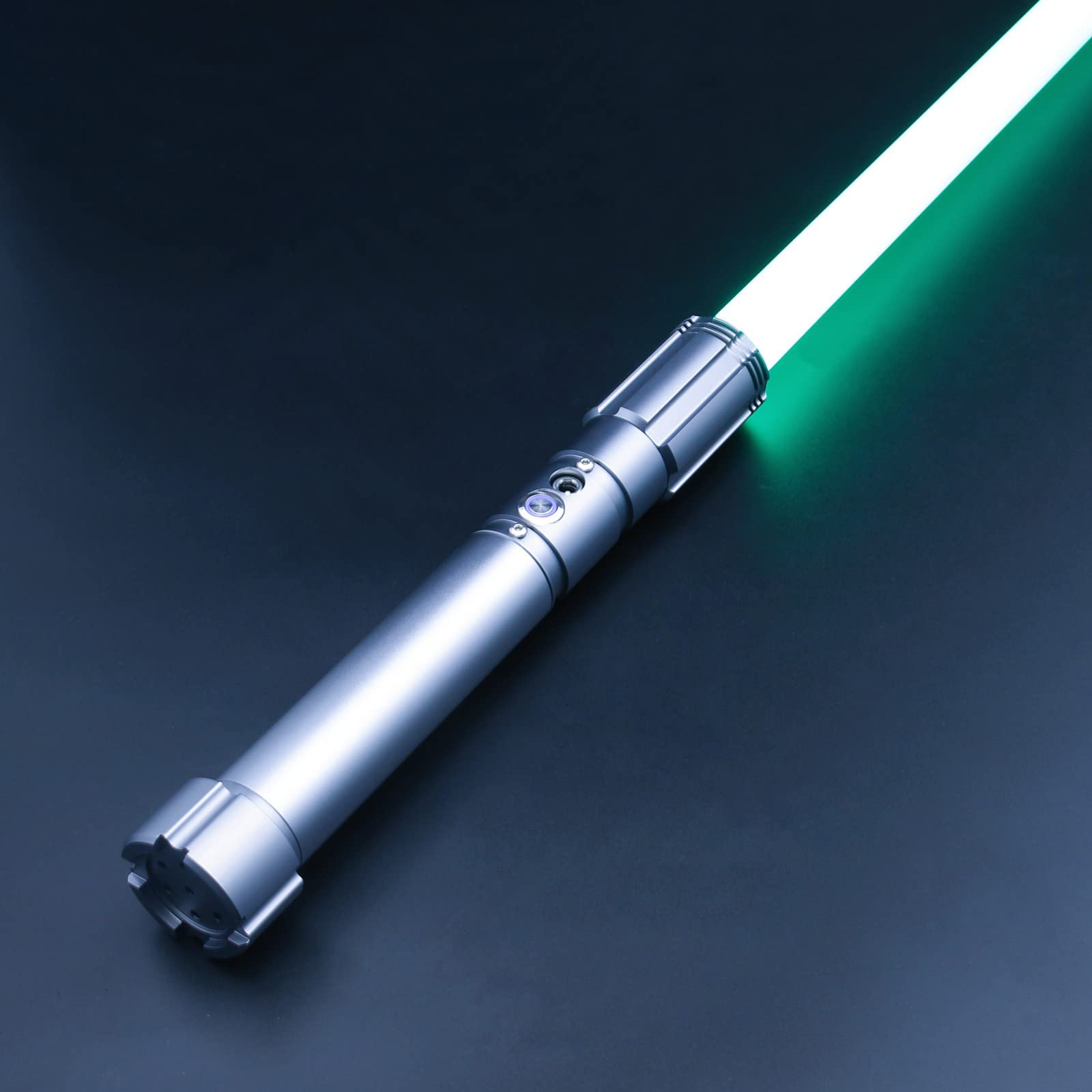 X-TREXSABER Light Saber Heavy Dueling Saber with 10 Sound Fonts, 12 RGB Colors Smooth Swing Swords for Adults Kids Birthday Gift - Gray