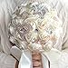 Jackcsale Romantic Wedding Bride Holding Bouquet Roses with Diamond Pearl Ribbon Valentine's Day Bouquet Confession (373 CRM)