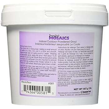 Jennifer's Mosaics Black Sanded Grout, 2-Pound
