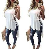 Lenlyr New Fashion Women Summer Hollow Out T Shirt Dress White Plus Size Women Clothing Loose Sexy Club Dress High Low Fashion Dresses XL White