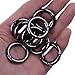 JUNKE O Ring Zinc Alloy Round Carabiners Rings Spring Snap Clips Hook Locking Keyring Buckle, Pack of 20 (Black-tone)