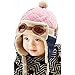 Fullkang Baby Boys Earflap Hat, Winter Warm Pilot Aviator Crochet Caps (Pink)