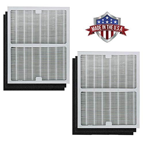 Idylis Replacement Filter A for Idylis AC-2119, Part# IAF-H-100A, IAFH100A, Includes 2 HEPA Filters & 4 Carbon Filters Compatible with Idylis Air Purifier AC-2119, IAPC-10-140 (Made in USA) (2 Pack) - Thumbnail 2