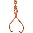 OAOLOWF Skidding Tongs Log Lifting/Swivel Dragging Steel Tongs Log Lifting, Handling, Dragging & Carrying Tool / 18inch Jaw Opening (18"-Swivel)