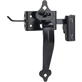 HILLMASTER Thumb Gate Latch for Wooden Fence,Self Locking Thumb Latches Fence Latch with 9in Gate Handle,Heavy Duty Door Latch Gate Hardware Kit for Outdoor Garden,Metal Gate,Vinyl Fence,Black Finish