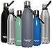AquaFlask Insulated Double Wall Stainless Steel Water Bottle with Handle (Matte Grey, 27-Ounce)
