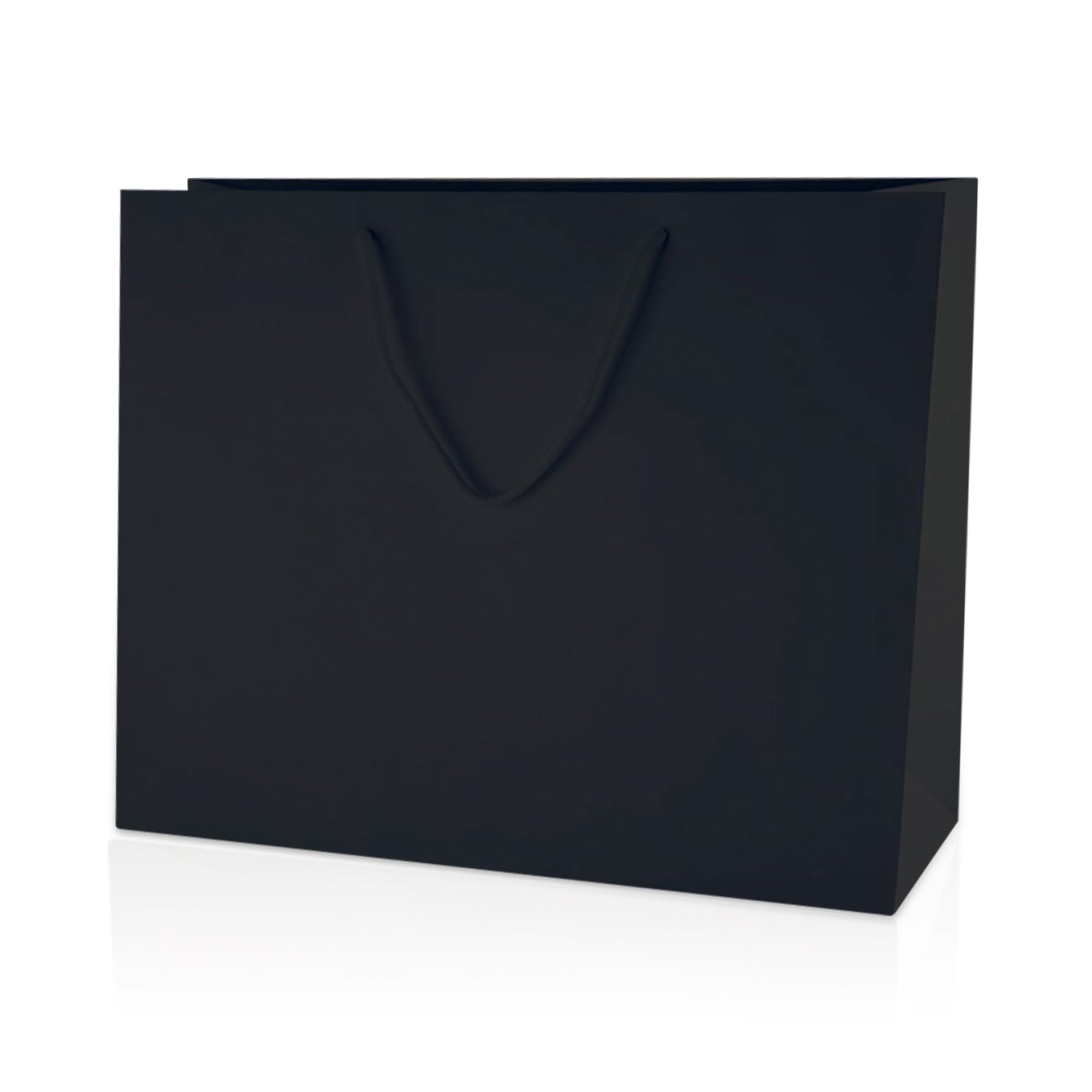 Thepaperbagstore 15× Black Large Matt Gift Bags 40×30×13cm – 250 gsm Boutique Paper Bags with Rope Handles & Reinforced Base – Ideal for Gifts, Weddings, Retail & Corporate Use — image 1