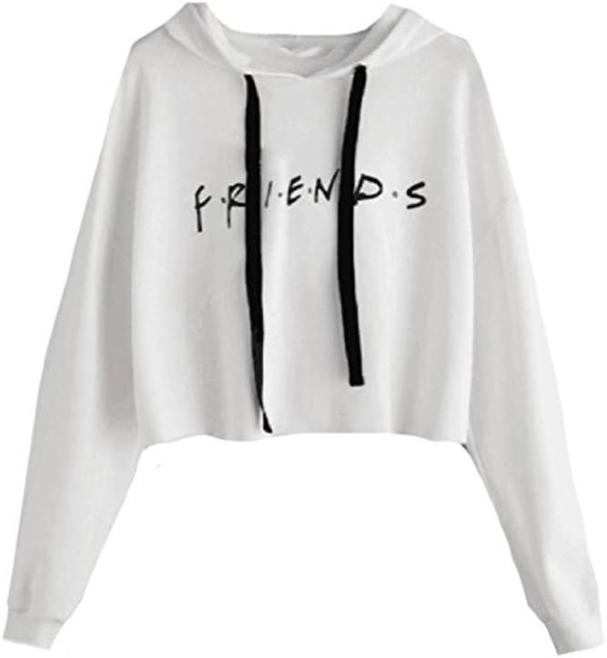 LHAYY Women’s Teen Girls Casual Loose Top Letters Print Pullover Friend Hoodie Sweatshirt Friend TV Show Merchandise