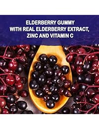 Sambucus Elderberry - Gomas de tamaño familiar, 180 gomas, para niños y adultos, con...