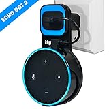 Alexa Echo dot Wall Mount Holder,Saving Solution Your Smart Home Speakers Without Messy Wires Screws in Kitchens Bathroom Bedroom- Black