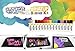 Chalk Markers WHATUP Banner Kit by Glass Chalk - 1 White Blank Banner, 4 Clips, Rope, 4 neon Color Markers