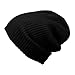 Morehats Embossed Knit Slouchy Beanie Winter Warm Ski Skater Hip-hop Hat - Black