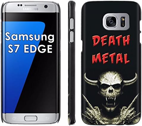Samsung Galaxy [S7 EDGE] Phone Cover, Death Metal Skull- Black Slim Clip-on Phone Case for [Samsung Galaxy [S7 EDGE]]