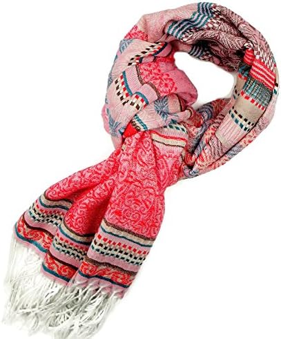 Bangkok scaft Women's Luxury Fashion Shawl Wrap Scarf Width 25 Inch. X Height 70 Inch. Multicolor