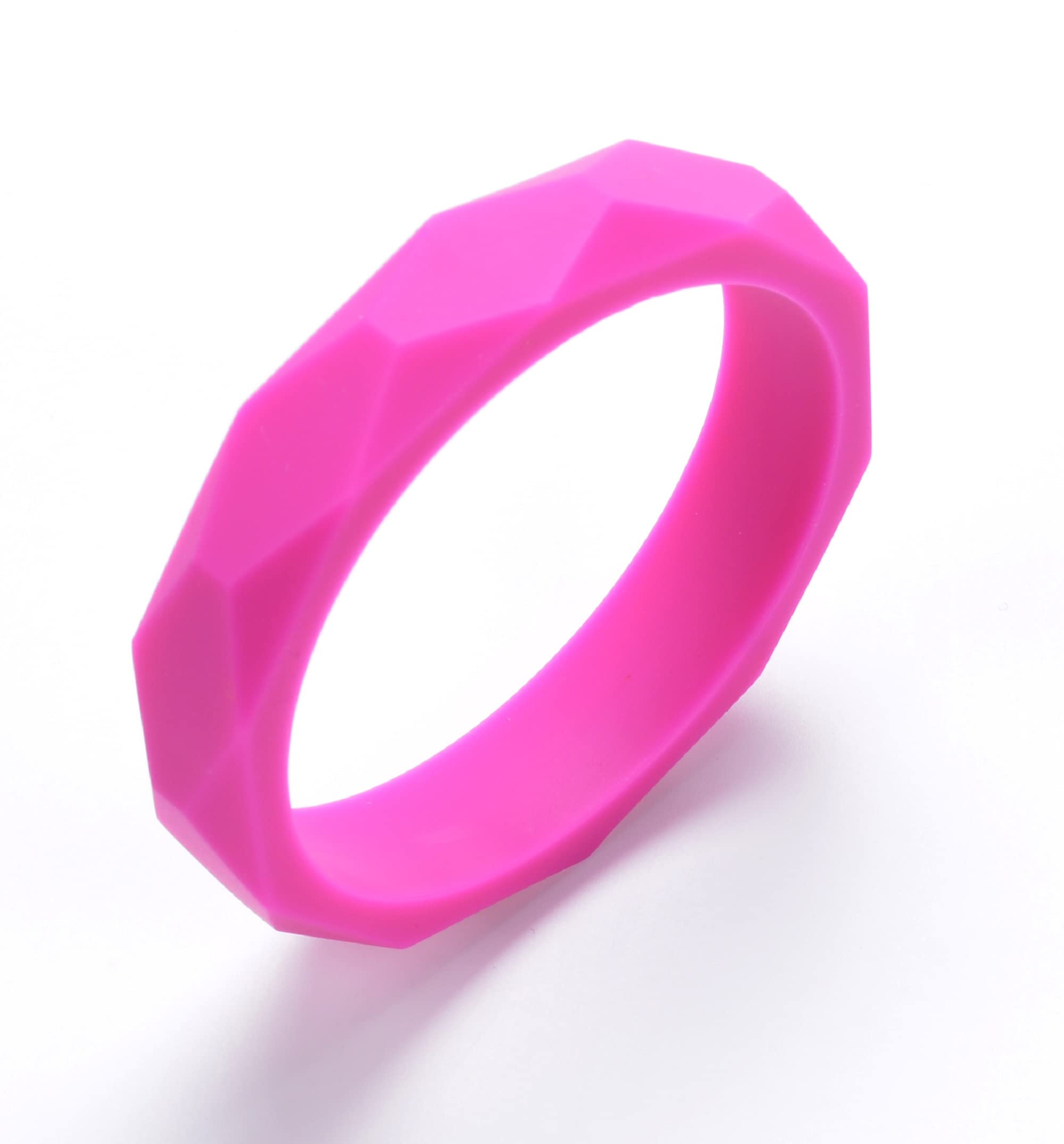 Chuchumz Chew Bracelet Chewelry Chewy Autism Bangle ADHD Biting Sensory Children Teen Kids Adult Teething Deep Pink
