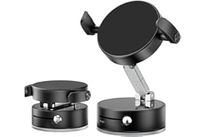 kiimiles Metal Phone Stand for Desk, Universal Phone Holder with 360 Rotating Arm Foldable Retractable Stand Compatible with Magnetic and Android Phones, Office Accessories (A9)