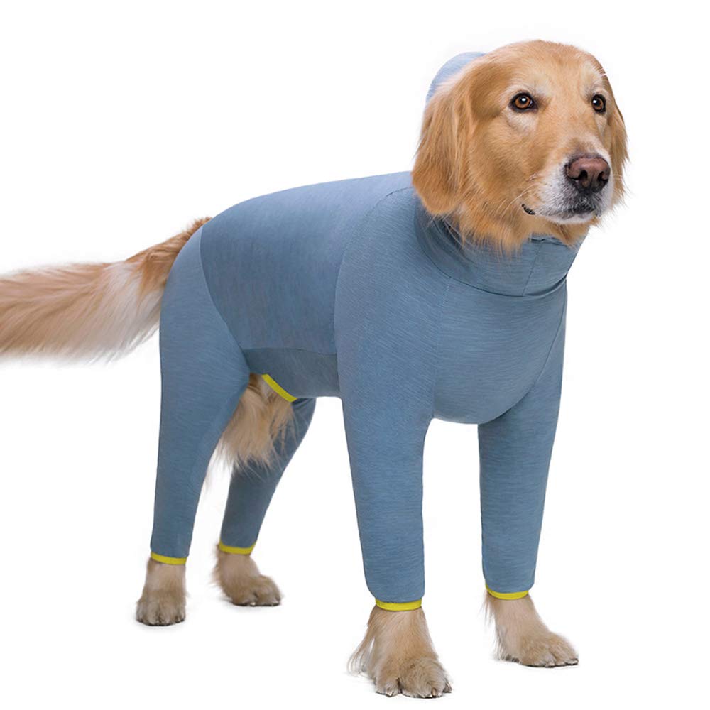 Dog Clothes,Pet Pajamas Sleeping Clothe Elastic Anti-hair Dust-proof Four-legged Garment Jumpsuit Clothes for Medium Dogs Large Dogs (34, Blue)