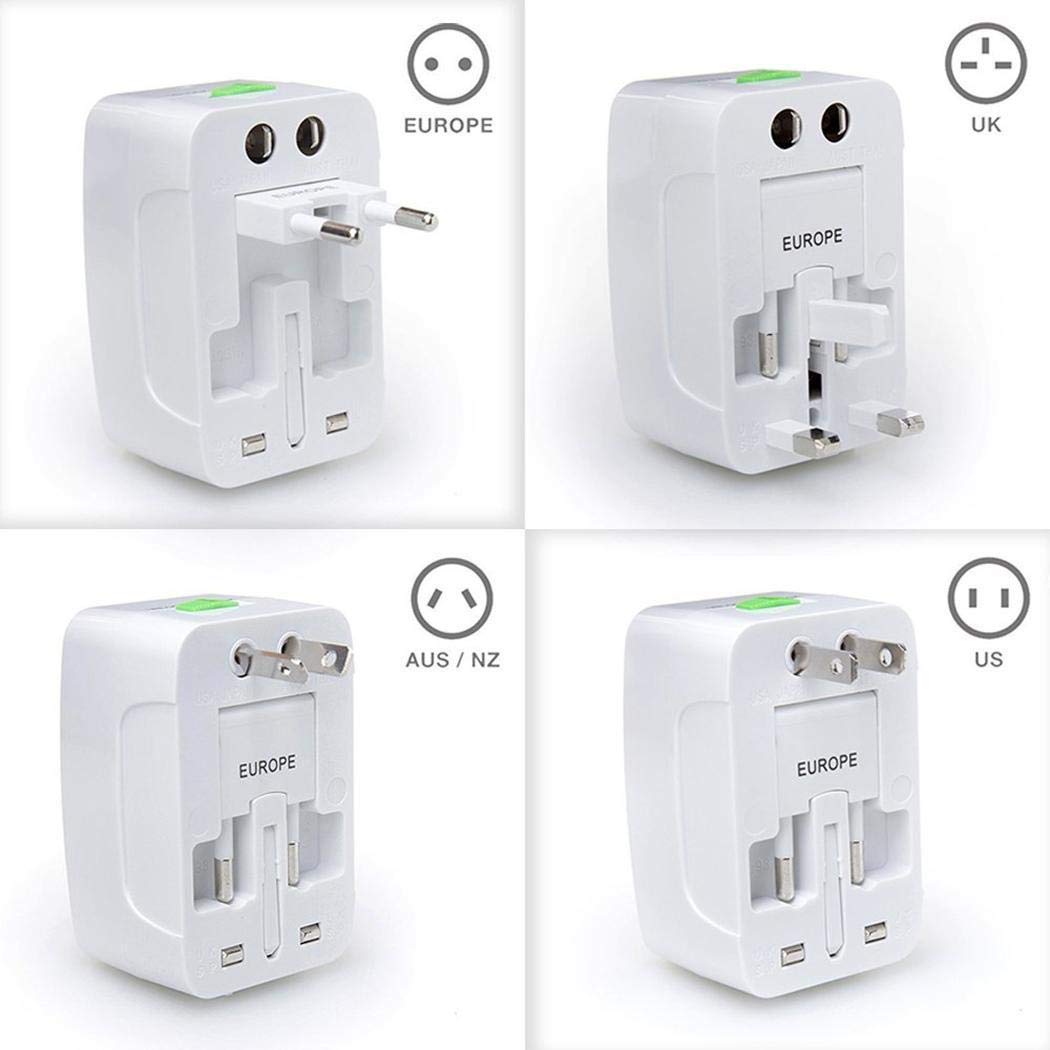 Xixini Worldwide All-in-One-Universal-Reiseadapter für Multifunktionsanwendungen Netzteil Netzteil Ladegerät mit Ladeanschlüssen für USA EU UK AUS