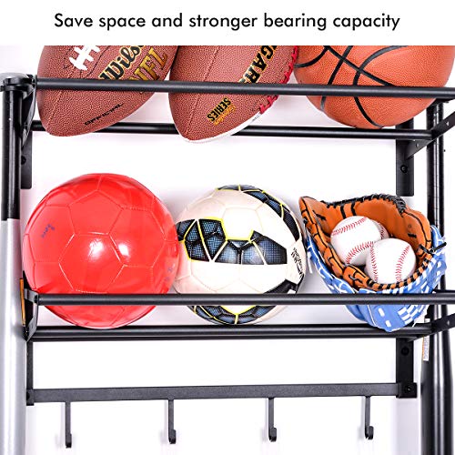 Sunix Sports Equipment Storage, Ball Storage Rack Basketball Holder