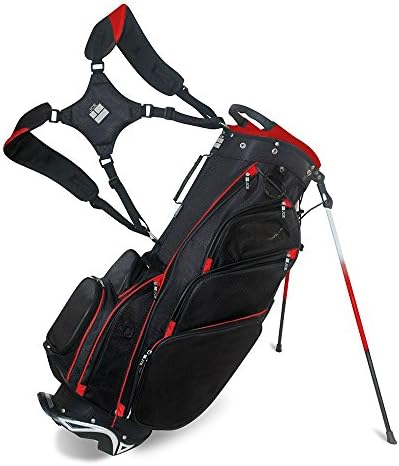 JCR Golf 550011 DL550 Stand Bag, Black/Red
