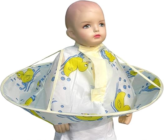 Amazon Crabitin 散髪マント ベビー用散髪マント 子供用ヘアカット 散髪用ケープ 折り畳み式 着脱簡単 家庭で使える 自宅 Crabitin 散髪ケープ 通販