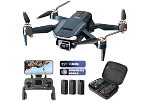 Super Enduring Brushless Motor Drone with 84 Mins Super Long Flight Time, Drone with 2K HD Camera for Beginners, CHUBORY A77 WiFi FPV Quadcopter, Follow Me, Auto Hover, Carrying Case, 3 Batteries