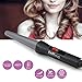 FARI Travel Mini Hair Curling Iron Wand with Ceramic Tourmaline Coating, Dual Voltage Fast Heating Barrel Creates Salon Grade Wavy in Minutes, Heat Resistant Glove and Travel Pouch Included, Black