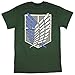 Attack on Titan Ripple Junction Survey Corps Adult T-Shirt (L) Green