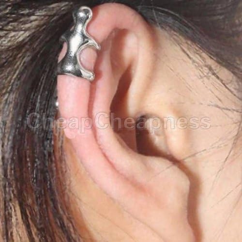 1 PC Silver Climbing Man Naked Climber Ear Cuff Helix Cartilage Earring