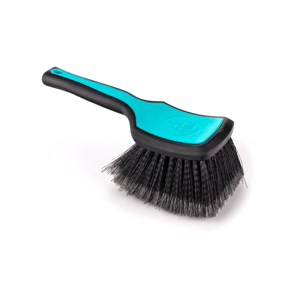 Photo 1 of Detail Factory - ProGrip Wheel Face Brush - Ergonomic ProGrip Handle - Premium Wheel Cleaner Brush - Soft Flagged-Tip Bristles - Octane Riptide