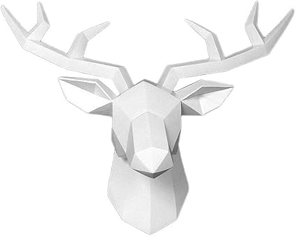 Xiangzhi Tete D Animal Decoration Murale Grand Blanc Tete De Cerf Art Decoration Resine Tete De Cerf Artificielle Tete De Cerf Demi Corps Tete De Cerf Tenture Murale Color White Amazon Fr Cuisine