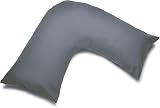CnA Stores Orthopaedic V-Shaped Pillow Charcoal Cover 84x34cm