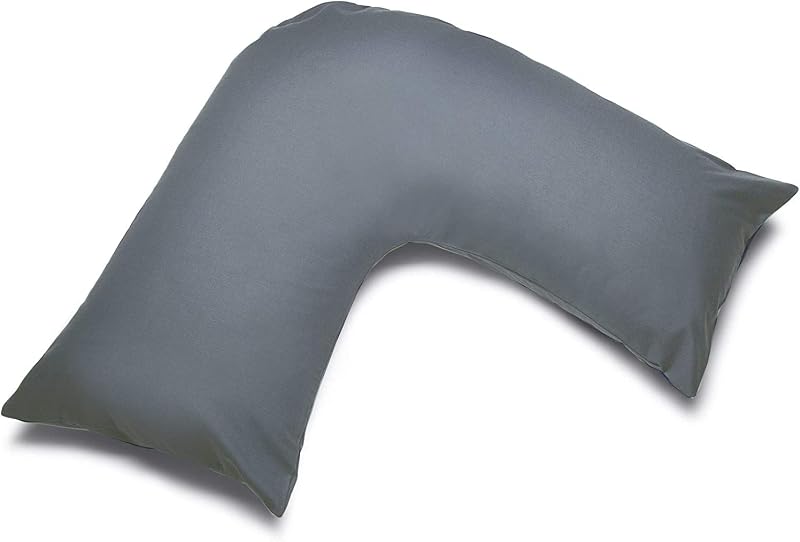 CnA Stores Orthopaedic V-Shaped Pillow Charcoal Cover 84x34cm