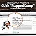 Rugged Camp Titan X10 Rechargeable Spotlight - 1000 Lumens - High Powered 10W LED Bright Flashlight - Work Light & Tripod - Perfect for Camping, Hiking, Hunting, Emergencies & Outdoors (Black/Orange)