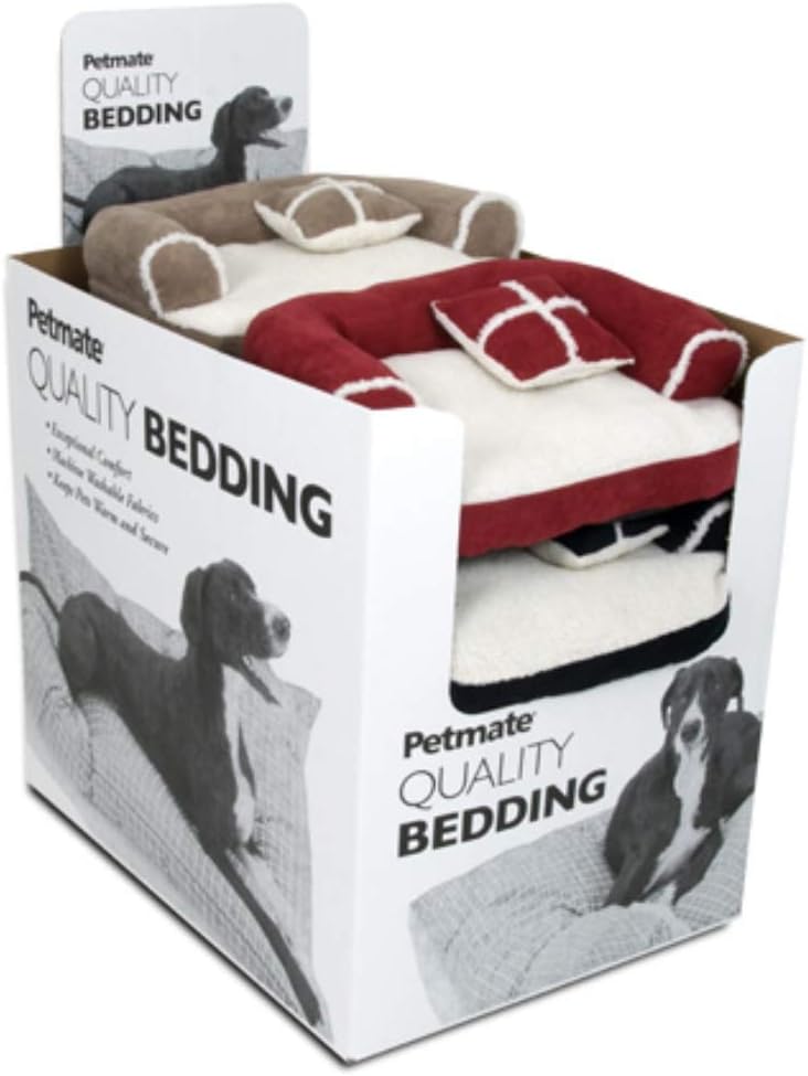 Petmate Aspen Pet Sofa Bed with Pillow for Comfort and Support - One Size - Assorted Colors: Pet Supplies